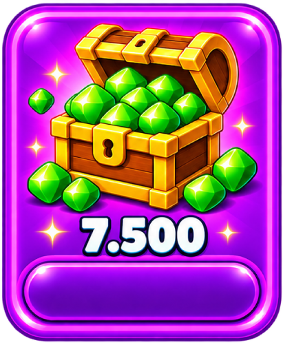 Pacote de 7.500 gemas verdes