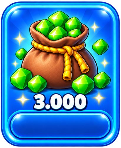 Pacote de 3.000 gemas verdes