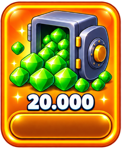 Pacote de 20.000 gemas verdes