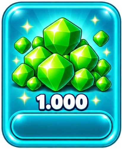 Pacote de 1.000 gemas verdes