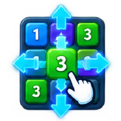 Imagem oficial do tutorial de Nine Slide mostrando o movimento das lajotas