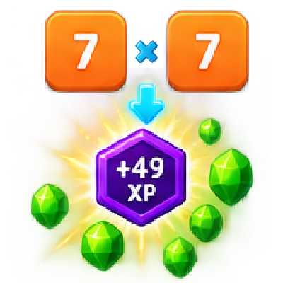 7 vezes 7 rende pontos e gemas